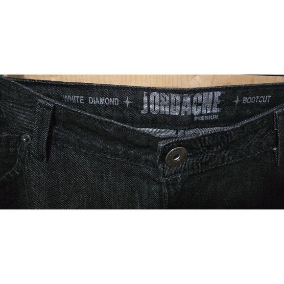 Jordache Premium Bootcut Jeans Size 16 Black Denim wardrobe staple classic goth - Picture 5 of 13
